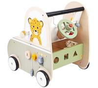 Engelhart - 640055 - Trotter in Legno Multi- attività - Giocattolo a Forma di Auto da Spingere per Bambini - Sviluppo Motorio e Educativo - A partire da 12 mesi