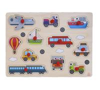 Engelhart - Quality wooden Jigsaw puzzle with button for Toddlers wooden games f