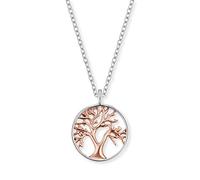 Engelsrufer albero di vita collana con pendente per le donne bicolore rodio e oro rosa placcato argento 925-Sterling lunghezza 40 cm (15.75") + 4cm (0.16")
