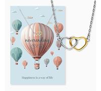 Engelsrufer Biglietto di auguri Neverending con collana in acciaio inox bicolore - regalo eterna legame - biglietto con gioielli in bicolore