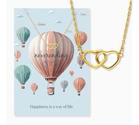 Engelsrufer Biglietto di auguri Neverending con collana in acciaio inox oro - simbolo dell'infinito - Set regalo personalizzato con gioielli