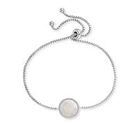 Engelsrufer Bracciale da donna in argento sterling con bussola in madreperla - chiusura a strappo - regolabile individualmente - senza nichel, 24, Argento sterling, Nessuna pietra preziosa