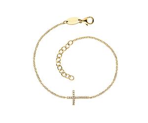 Engelsrufer Bracciale Fashion dorato con croce ERB-LILCROS-ZIG - Bracciale