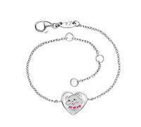 Engelsrufer Braccialetto regolabile in lunghezza per bambini, in argento Sterling con ciondolo smaltato, chiusura a moschettone, catenina a ancora, lunghezza: 16 cm, Kleine, Argento sterling Argento