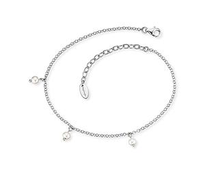 Engelsrufer Cavigliera da donna, in argento Sterling 925 rodiato, lunghezza regolabile, senza nichel, anallergica, Länge 22 + 5 cm, Argento sterling, Nessuna pietra preziosa