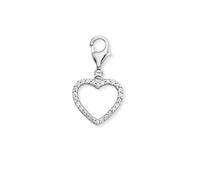 Engelsrufer Ciondolo da donna a forma di cuore, in argento sterling, chiusura a moschettone, con zirconi, senza nichel, Taglia unica, Argento sterling, Zirconia cubica