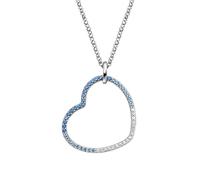 Engelsrufer Collana a forma di cuore, in argento Sterling 925, con zirconi, chiusura a moschettone, lunghezza: 40 + 4 cm, 44 cm, Argento sterling, Zirconia cubica