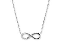 Engelsrufer Collana a forma di cuore, in argento Sterling 925, con zirconi, chiusura a moschettone, lunghezza: 42 + 4 + 4 cm, 50 cm, Argento sterling, Zirconia cubica