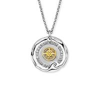 Engelsrufer Collana da Donna Argento Sterling 925 ERN-TALISMAN-WAVE-BI