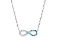 Engelsrufer Collana da donna in argento Sterling 925 con zirconi, simbolo dell'amore eterno, lunghezza: 40 + 4 cm, senza nichel, ERN-INFINITYOCEAN-ZI