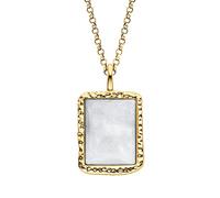 Engelsrufer Collana da donna in argento sterling placcato oro e ciondolo con pietra di luna, chiusura a moschettone, lunghezza regolabile, senza nichel, 42 cm, Argento sterling, Nessuna pietra