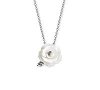 Engelsrufer Collana da donna Rose Garden in argento sterling con ciondolo a forma di rose, chiusura a moschettone, regolabile in due lunghezze, senza nichel, 40 cm, Argento sterling, Nessuna pietra