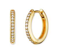 Engelsrufer Orecchini a cerchio da donna, in argento 925, 24 zirconi, 32023815, 16mm, Argento sterling, Zirconia cubica