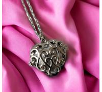 Engelsrufer Cuore Suoneria Rosso Argento Engelsklingel Angelo Chiama Catena 80cm