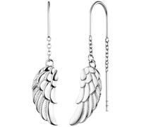 Engelsrufer E-FLYWING - Orecchini da donna in argento sterling con ciondolo a forma di ali in argento con chiusura a gancio, senza nichel, dimensioni: 8 mm, 8 mm, Argento sterling, Nessuna pietra
