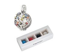 Engelsrufer E97ERO-SOUNDBALL-S-IND - Ciondolo da donna Bloom in argento Sterling, con gabbie a sfera tibetana, con zirconi, colore: Multicolore, 17 mm, Argento sterling, Zirconia cubica