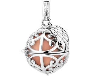 Engelsrufer ER-23-16-S - Ciondolo da donna per collana con ali in argento Sterling con sfera sonora intercambiabile, colore rosa, senza nichel, 45+5 cm, S, Argento sterling, Nessuna pietra preziosa