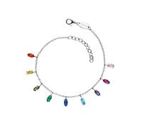 Engelsrufer ERB-FLY-ZIM - Bracciale in argento sterling con zirconi multicolor, lunghezza 17 cm + 3 cm, Eine Grösse, Argento, Zirconia cubica