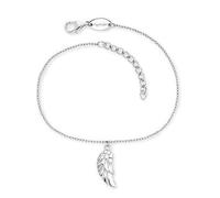 Engelsrufer ERB-FLYWING-H - Bracciale da donna in argento sterling con ciondolo a forma di ali e chiusura a moschettone, lunghezza regolabile, dimensioni: 17 + 3 cm, senza nichel, colore: Nero, Eine