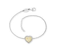 Engelsrufer ERB-HEARTLIFL-ZI-BIG - Bracciale in argento sterling con ciondolo a forma di fiore della vita e zirconi, lunghezza 17 cm + 3 cm, Eine Grösse, Argento, Zirconia cubica