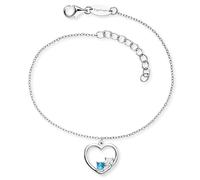 Engelsrufer ERB-YIYAHEART ZIM - Bracciale da donna in argento sterling 925 rodiato, con zirconi, simbolo di forza e amore, chiusura a moschettone, lunghezza: 17+3 cm