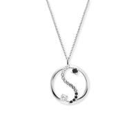 Engelsrufer ERN-YIYABAL-16-ZI - Collana da donna in argento sterling con ciondolo Yin Yang, con zirconi, regolabile in tre lunghezze: 42 + 4 + 4 cm
