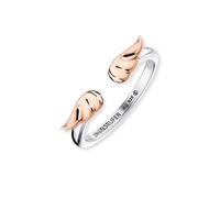 Engelsrufer ERR-LILWING-BICOR - Anello da donna aperto con ali in argento sterling, 17,2 mm, misura unica, Argento sterling, Nessuna pietra preziosa