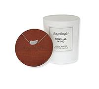 Engelsrufer Gioielli candela Sensual Wing legno di cedro profumo con bracciale e ciondolo a forma di ali d'angelo, durata circa 35 ore, vegano, 100% cera di soia, priva di sostanze nocive