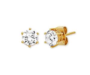 Engelsrufer Keep it so simple - Orecchini da donna Shiny, in argento sterling con zirconi, senza nichel, 6mm, Argento sterling, Zirconia cubica