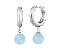 Engelsrufer Orecchini a cerchio da donna in argento Sterling con pietra potente, chiusura a incastro, senza nichel, Ø13 mm, Argento sterling, Nessuna pietra preziosa