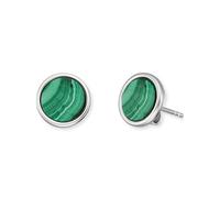 Engelsrufer - Orecchino Argento Sterling Altra Forma Malachite Donna, Argento, Durchmesser 10 mm - ERE-ML-ST