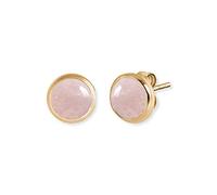 Engelsrufer Orecchini da donna in argento sterling con pietra di quarzo rosa, chiusura a incastro, senza nichel, 10 mm, Ø10 mm, Argento sterling, Quarzo