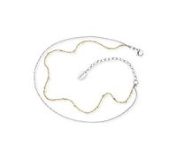 Engelsrufer Twin Moonlight - Cavigliera da donna, bicolore in acciaio inossidabile, argento, oro, lunghezza regolabile, senza nichel, adatta per chi soffre di allergie, 22 cm, Acciaio inossidabile