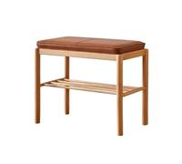 ENGENDER Poggiapiedi Sgabello con Morbido Cuscino for La Porta della Casa, Sgabello for Il Cambio delle Scarpe in Legno Massello, con Sgabello for Le Scarpe ottomano