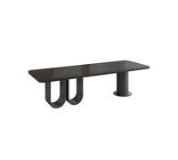 ENGENDER Scrivania Ufficio Forniture for Ufficio in Legno massello Nero for L'Ufficio del Ceo Manager, banco da Lavoro Semplice con Un Solo Piano, Tavolo for Lo Studio a casa Scrivanie(220x80x75cm)