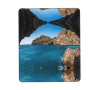 ENGhjes Arco a Maiorca Spagna grande tappetino per mouse da gioco con bordi cuciti, base in gomma naturale antiscivolo resistente