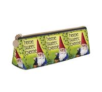 ENGhjes Astuccio in pelle con stampa di gnomi colorati, grazioso astuccio con cerniera, per ragazzi e ragazze, regalo per il ritorno a scuola, bianco, Taglia unica, Astuccio per trucchi