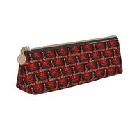 ENGhjes Astuccio in pelle con stampa Merry Christmas carino con cerniera astuccio per cancelleria per ragazzi ragazze regali per il rientro a scuola, bianco, Taglia unica, Astuccio per trucchi