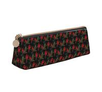 ENGhjes Bellissimo astuccio in pelle con stampa di uccelli rossi carino con cerniera astuccio per cancelleria per ragazzi ragazze regali per il rientro a scuola, bianco, Taglia unica, Astuccio per