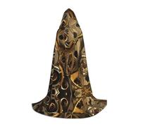 ENGhjes Cool Steampunk Gears Cosplay Gear mantello con cappuccio mantello per adolescenti Halloween festa strega vampiro mago ballo in maschera