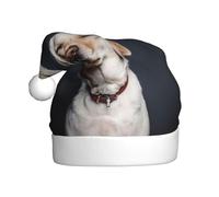 ENGhjes Cute Labrador Dog Stampa Vacanza Peluche Unico Elegante Adulto Donne Uomini Cappello di Babbo Natale Inverno Cappelli di Natale Cappelli di Natale