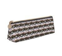 ENGhjes Dublino Irlanda Ha Penny Bridge River stampa astuccio in pelle carino cerniera matita sacchetto di cancelleria per ragazzi ragazze ritorno a scuola regali, bianco, Taglia unica, Astuccio per