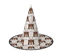 ENGhjes Foto del ponte di Brooklyn stampa cappello di Halloween panno morbido Oxford per carnevale Design salvaspazio pieghevole