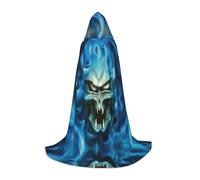 ENGhjes Horror Ghost Skull Cosplay Gear Mantello con cappuccio Mantello per Teen Halloween Party Witch Vampire Wizard Masquerade Ball