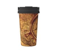 ENGhjes Law of The Compass Navigation Printing Casual Travel Coffee Mug for Hot Cold Coffee Tumbler in acciaio inox per casa ufficio viaggi