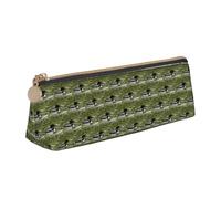 ENGhjes Loon Nature - Astuccio in pelle con stampa di uccellini, grazioso astuccio con cerniera, per ragazzi e ragazze, regalo per il rientro a scuola, bianco, Taglia unica, Astuccio per trucchi