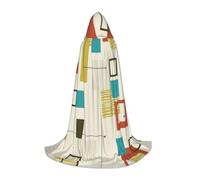 ENGhjes Mantello con cappuccio moderno di metà secolo per cosplay, per adolescenti, Halloween, strega, vampiro, mago, ballo in maschera