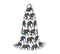 ENGhjes Mantello con cappuccio per cosplay, elefante, per feste di Halloween, strega, vampiro, mago, ballo in maschera