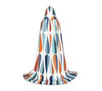 ENGhjes Mantello con cappuccio per cosplay, stile retrò, moderno, metà secolo, per adolescenti, Halloween, strega, vampiro, mago, ballo in maschera