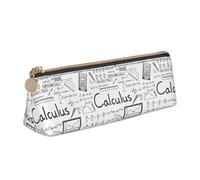 ENGhjes Matematica Geometria Geek Calcolo Stampa Matita Astuccio in Pelle Carino Cerniera Matita Sacchetto di Cancelleria per Ragazzi Ragazze Ritorno a Scuola Regali, bianco, Taglia unica, Astuccio